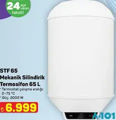 SEG STF 65 MEKANİK SİLİNDİRİK TERMOSİFON 65 L fiyat ve kampanya bilgisi